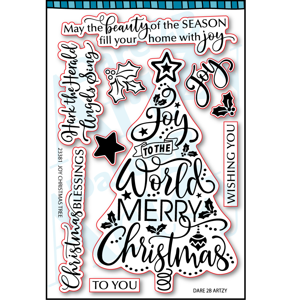 Joy Christmas Tree Stamp Set
