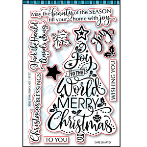 Joy Christmas Tree Stamp Set
