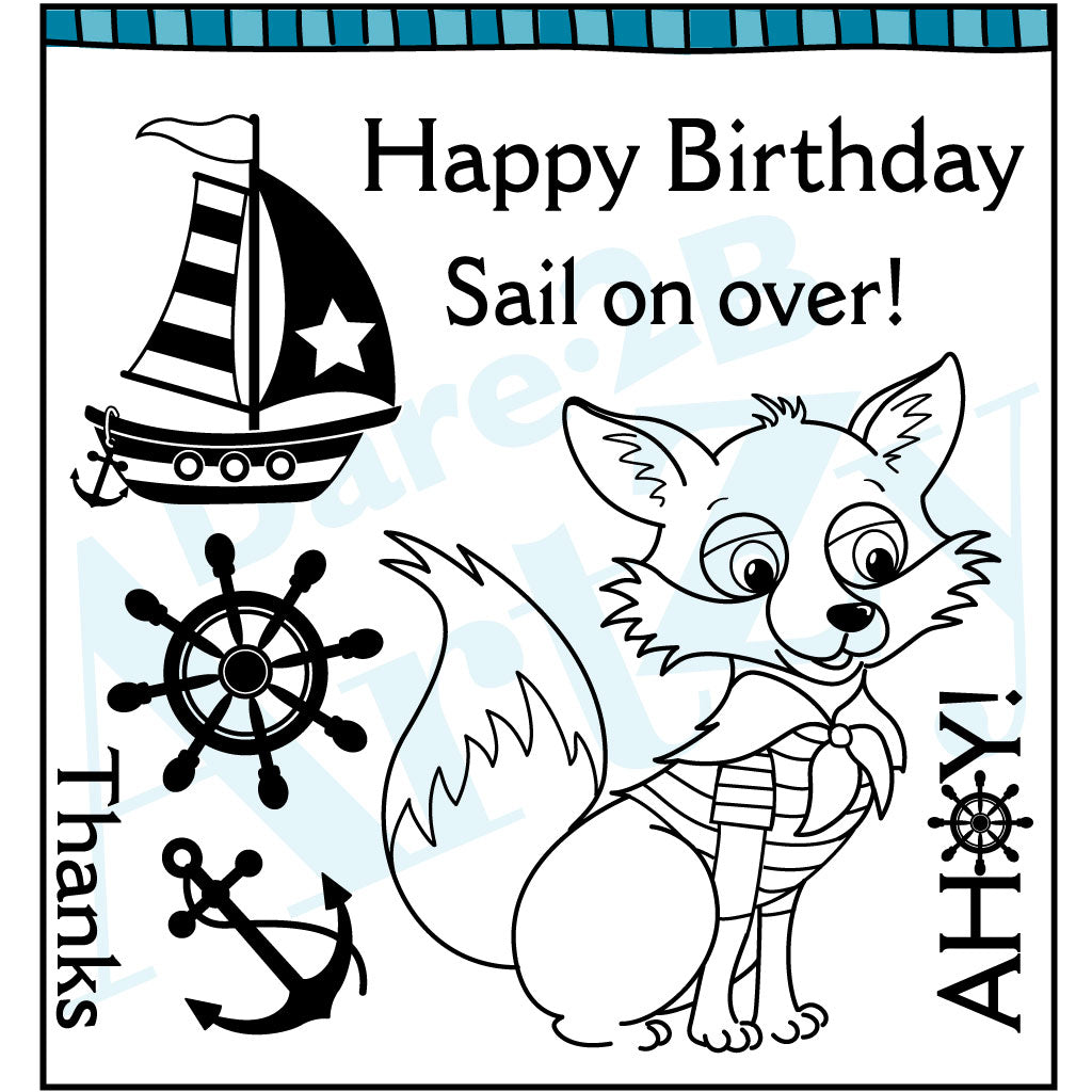 Ahoy Mate Fox Clear Stamp Set