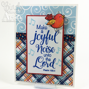 Cute little bird to go with two beautiful scriptures that are the perfect touch for a card or bookmark.  This clear stamp set is also sized to fit in the 2" margins of a journaling bible. By Dare 2B Artzy great for card makers, Bible journalists and more. 