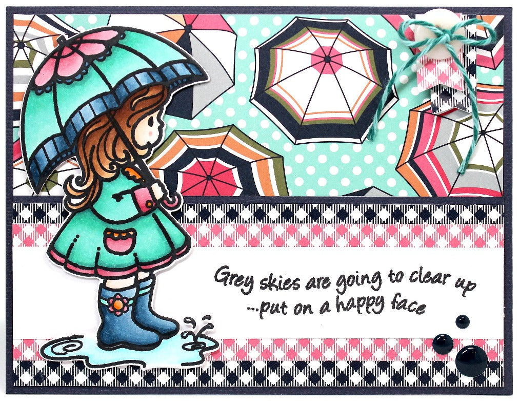 Grab your umbrella and put on your rain boots--this set is perfect for your spring card making and scrapbooking. Pairs great with our Summertime Petals paper line, especially the one with umbrellas as a background. By Dare 2B Artzy.