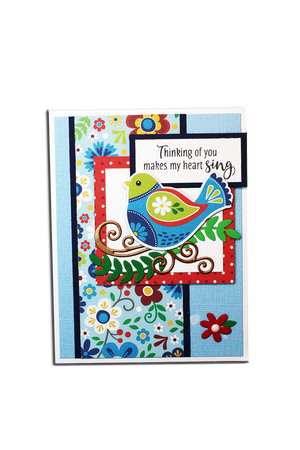 Handmade card using the stamp set, "Joyful Robin" from Dare 2B Artzy.