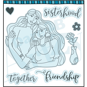 Steel die to cut out stamped images that coordinates with the stamp set, "Sisterhood" from Dare 2B Artzy.