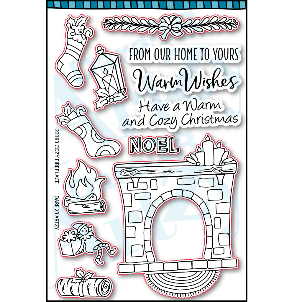 Cozy Fireplace Stamp Set