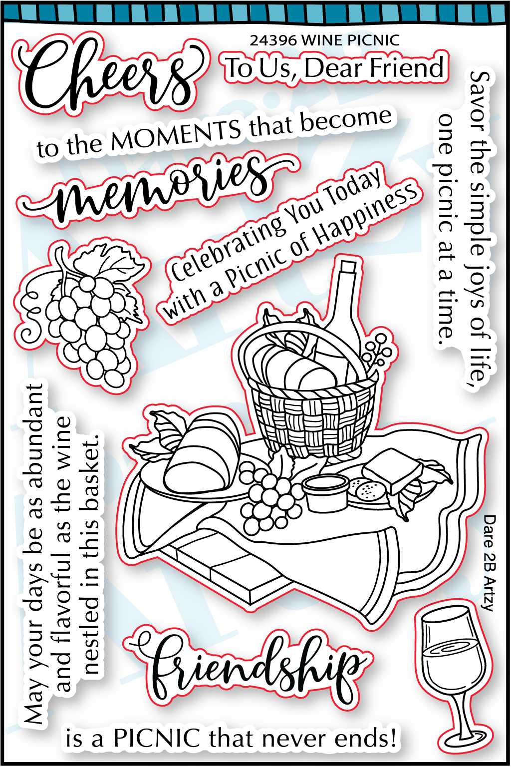 Wine Picnic Stamp Set