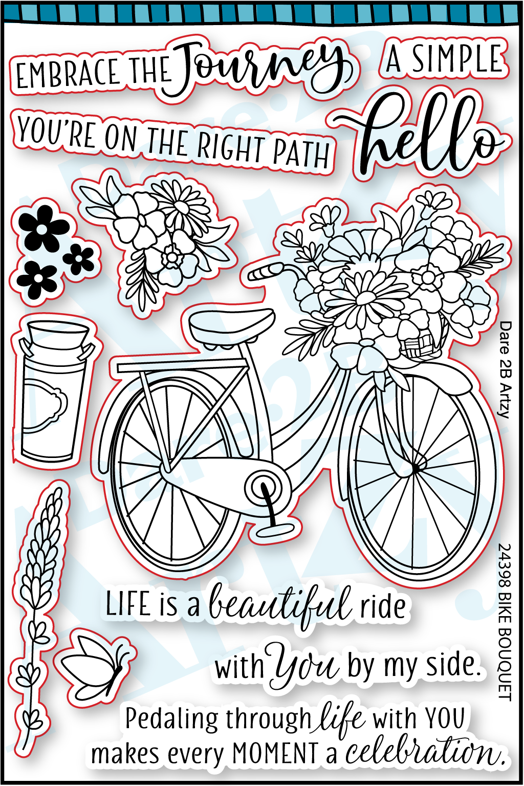 Bike Bouquet Stamp Set