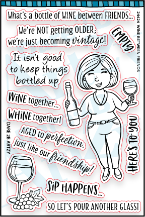 Wine Between Friends Stamp Set