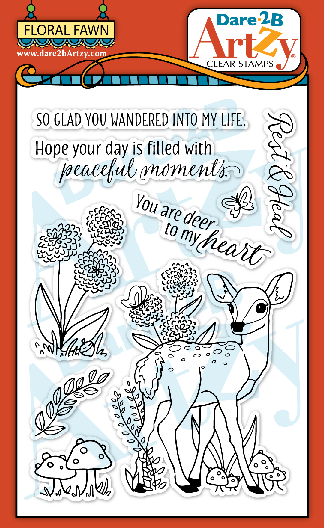 Floral Fawn Stamp Set