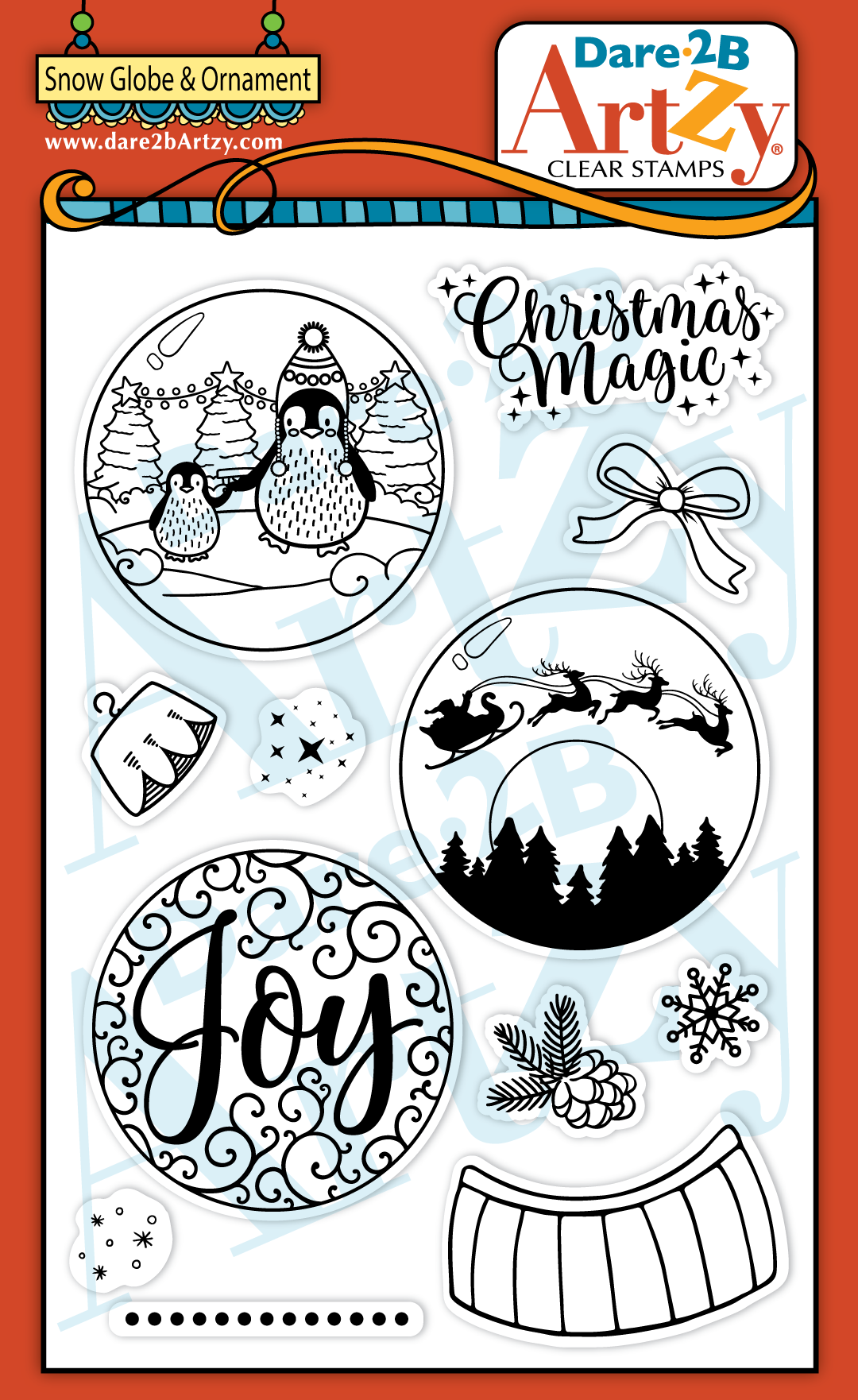 Snow Globe & Ornament Stamp Set