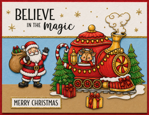 Santa's Teapot Express Stamp Set