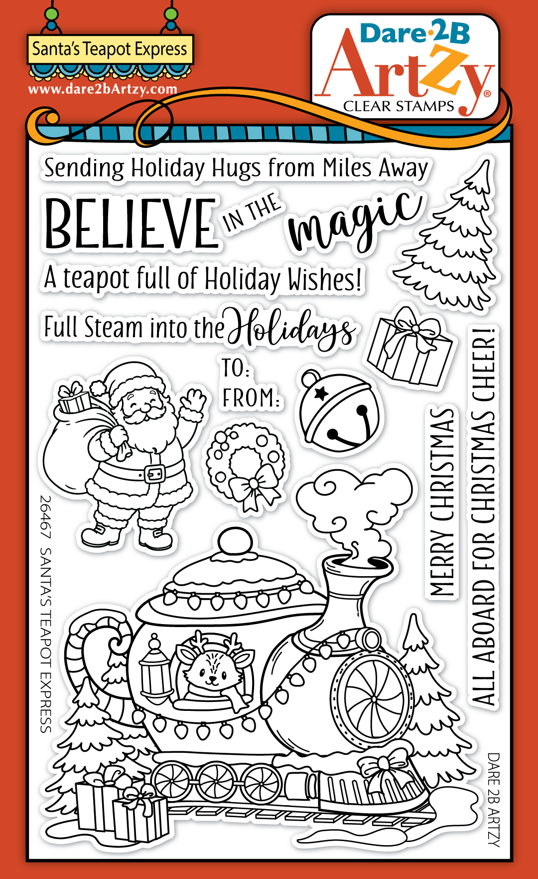 Santa's Teapot Express Stamp Set