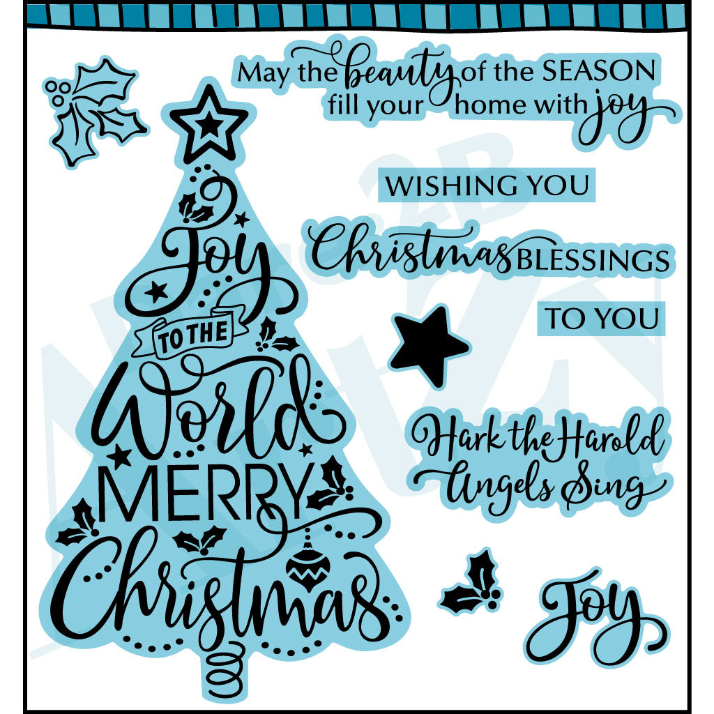 Joy Christmas Tree Die