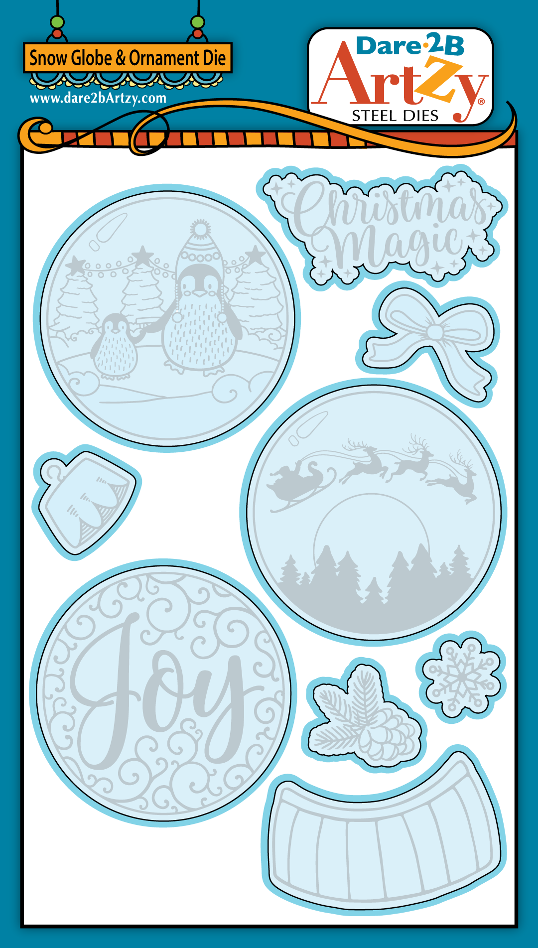 Snow Globe & Ornament Die Set