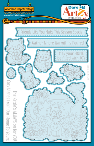 Woodland Teapot Cottage Die Set