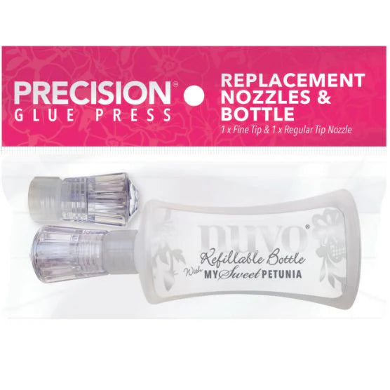 Glue Press Replacement Nozzles & Bottle