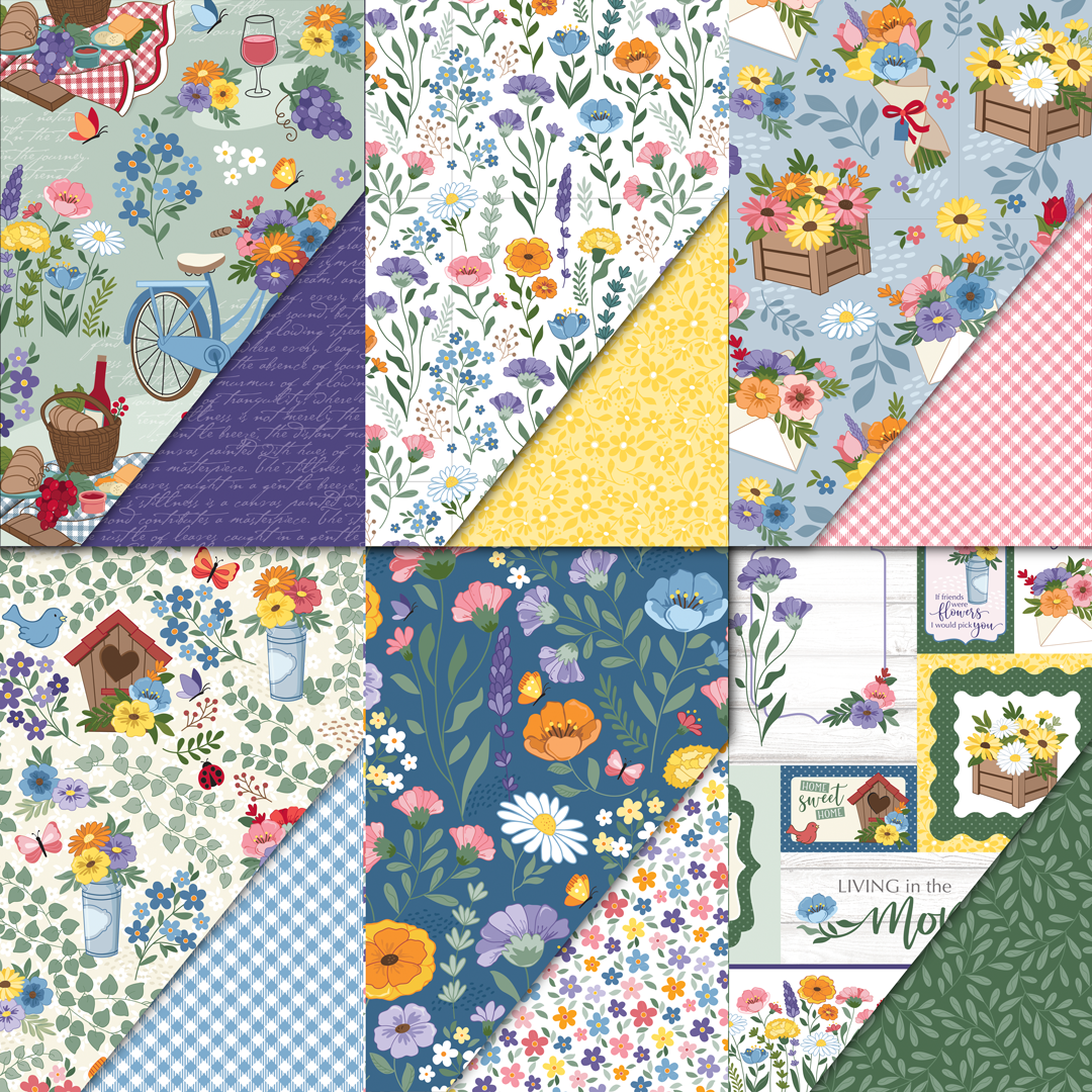 Countryside Floral Variety Pack (12 Sheets)