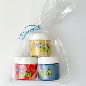 TCW Stencil Butter 3 Pack Gold, Crimson, Dusty Blue 1oz Each