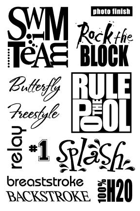 Dare 2B Artzy's sport clear stamps are perfect for sports players, swimmers, and those on the all star team. Card makers and scrapbookers will enjoy motivating their loved one with this fun set! 