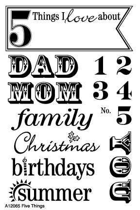 Five Things Stamp Set