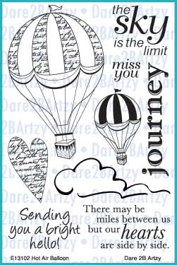 The sky is the limit on what you can create with this stamp set. It has 9 stamps that are great for cards of encouragement, missing you or just a nice hello by Dare 2B Artzy.
