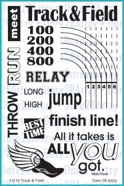 This 14 piece clear stamp set is filled with stamps to cover all your favorite events.  By Dare 2B Artzy. 