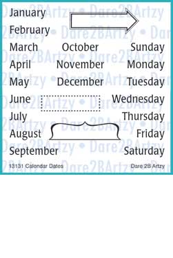 Calendar Dates Stamp Set