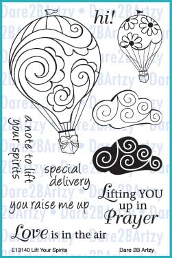 Lift up a friend with a handmade card made with this 10 piece clear stamp set by Dare 2B Artzy.