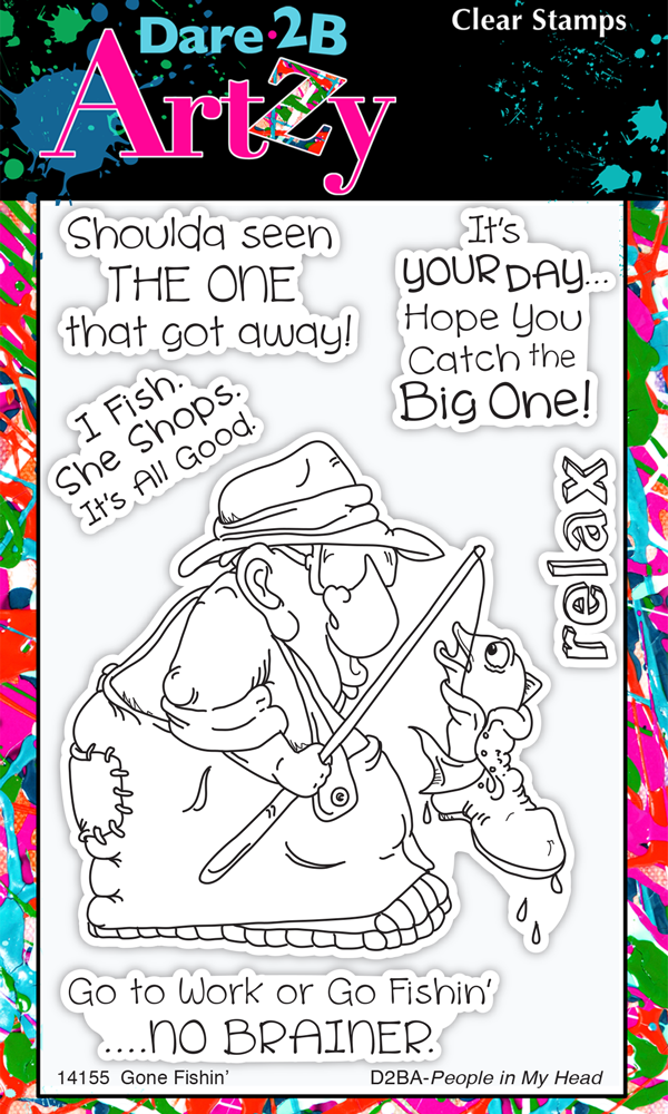 It's always a good time to go fishin'.  This will make a fun card for that favorite man in your life by Dare 2B Artzy. 