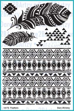 You will create some beautiful art with this fun stamp set. Get "artzy" with some new techniques using the background pattern by Dare 2B Artzy. 