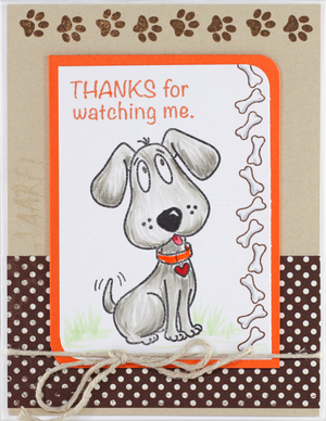 Animal Lovers Collection! Our pets are part of our family so why not let them send a card to our loving pet sitters. Two fun border stamps are a fun addition to any card or scrapbook page. Pair this Dare 2B Artzy set with your favorite dog or cat sets.
