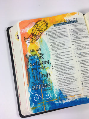 These bible verses will bring you comfort and strength. Use them as you journal in your bible or make a bookmark to remind you of God's love for you. These clear stamps from Dare 2B Artzy will be a great addition to your "Faith Journalling" supplies. 