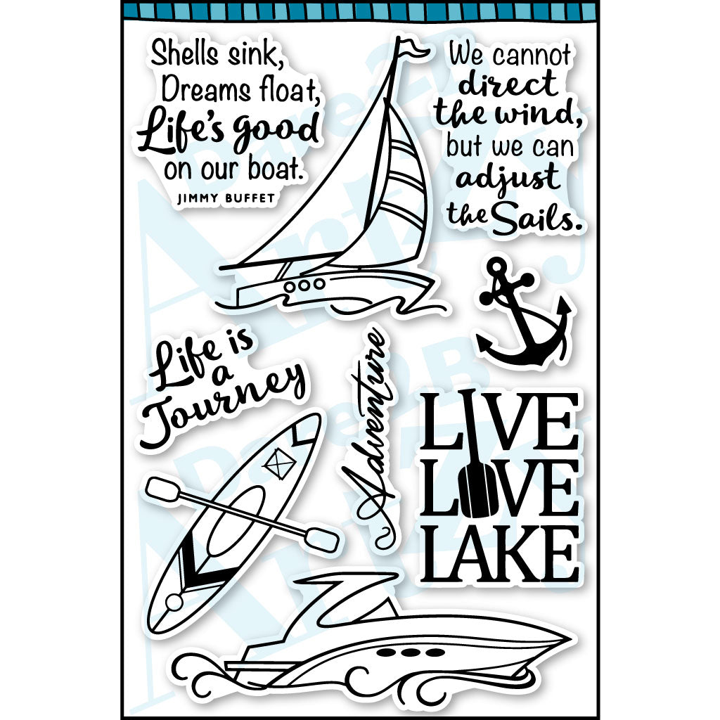 It is summer time and this is the perfect stamp set to have for card making and scrapbooking. Pair this clear stamp set with our other summer stamp sets by Dare 2B Artzy!