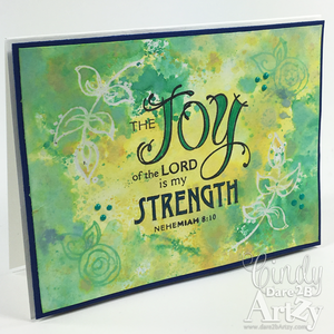 Wonderful words of praise to add to your next card or bookmark.  This clear stamp set is also sized to fit in the 2" margins of a journaling bible.  Perfect for scrapbookers and card makers, made by Dare 2B Artzy.