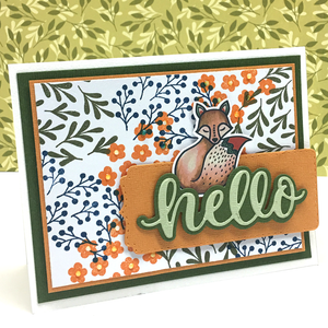 Fields of flowers and clusters of leaves make the perfect backdrop for a fun fall card. Coordinates with our Fall Harvest Paper Collection. By Dare 2B Artzy.