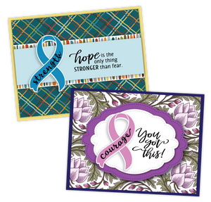 Card samples using the Be Strong stamp set along with the boxing glove and ribbon die.