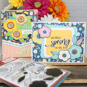 Dare 2B Artzy's Spring is blooming stamp and die set, perfect for spring and Easter.