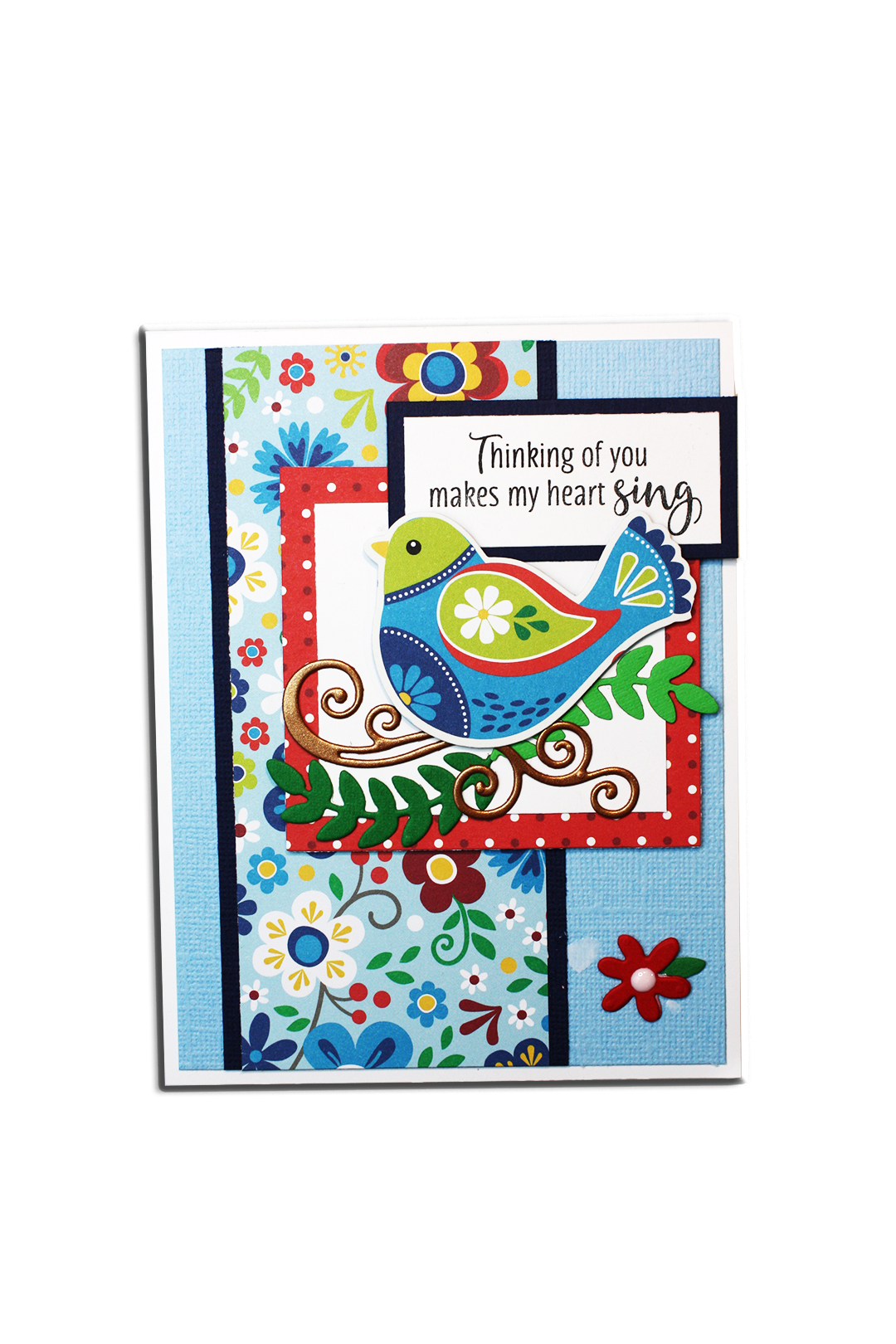 Handmade card using the stamp set, "Joyful Robin" from Dare 2B Artzy.
