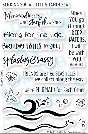 Make Waves with these under the sea sentiments to add to your cards and scrapbook pages. 