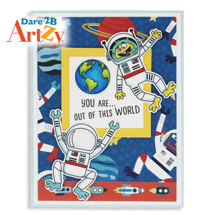 Handmade card using the stamp set, "Monstronauts" from Dare 2B Artzy.