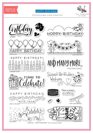 The Stamping Village - 2020 Happy Birthday Stamp Set