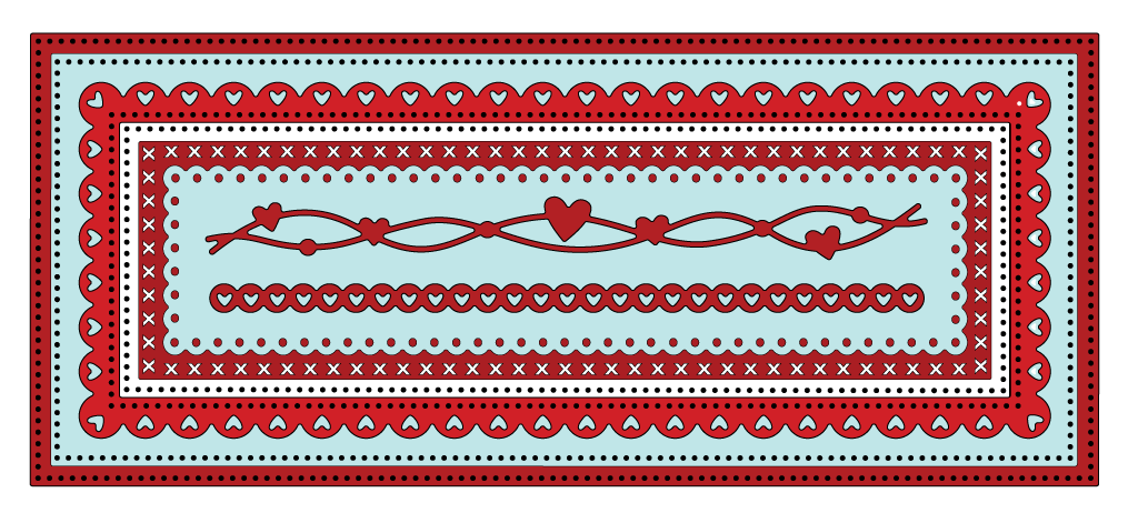 Slimline Love Framelit Dies