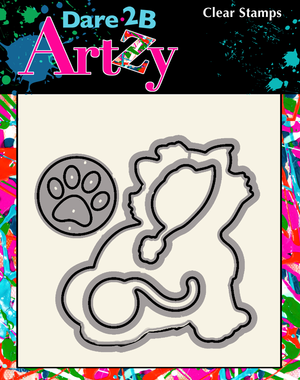This purrfect cat die coordinates with Purrfect Day Clear stamp set.