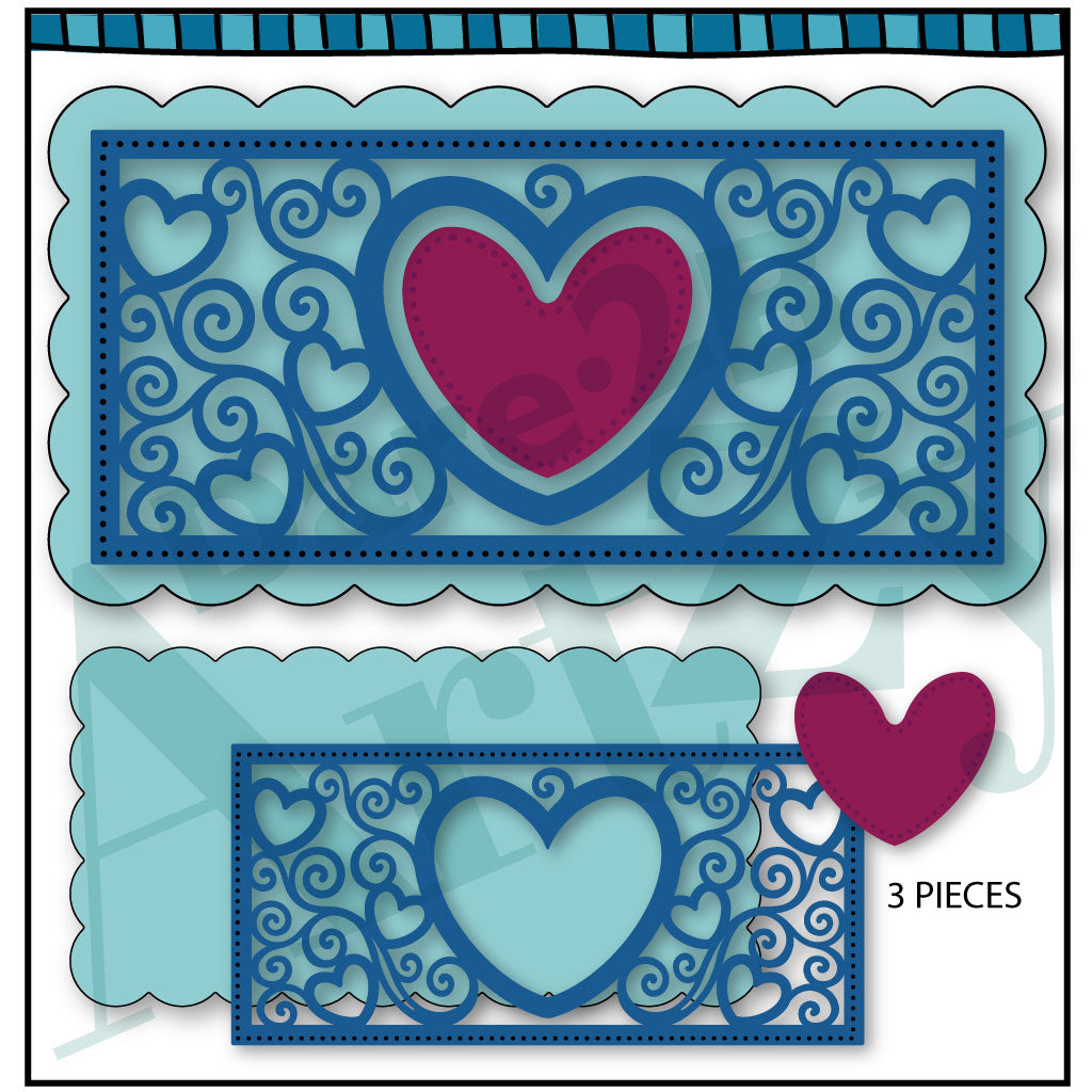 Slim Mini Heart Background Die