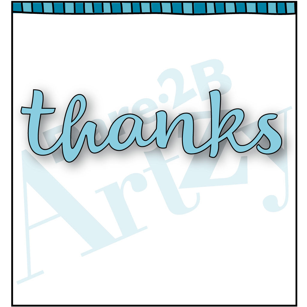 Mini Thanks Word Die