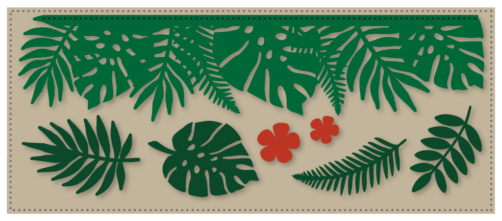 Slimline Tropical Leaf Border Dies