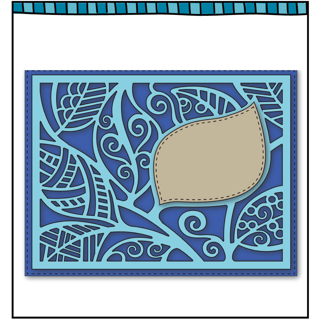 Steel die cut used for card making with an intricate background design. Coordinates with the stamp set, "Little Birdie" from Dare 2B Artzy.