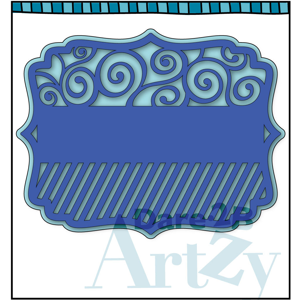 Swirl & Stripes Background Die