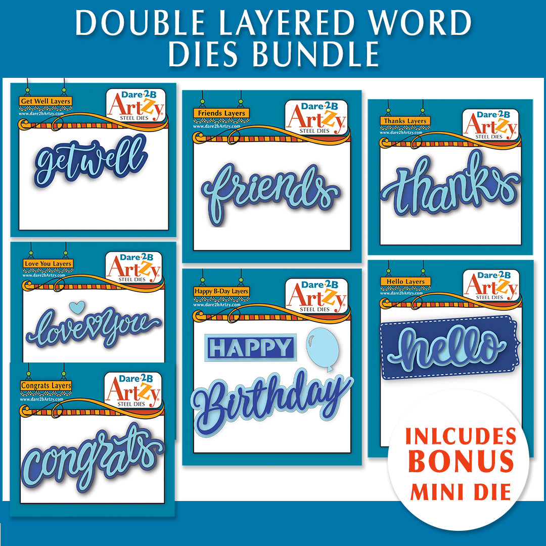 Double Layered Word Dies Bundle