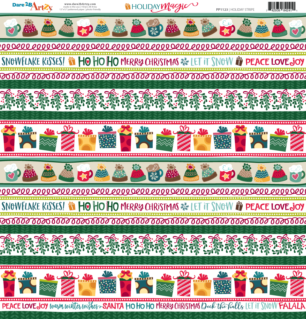 Holiday Stripe Paper Pack (15 Sheets)