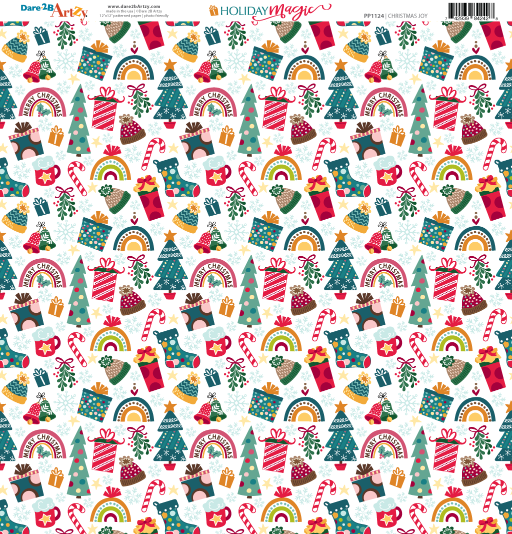 christmas joy paper pack (15 sheets)
